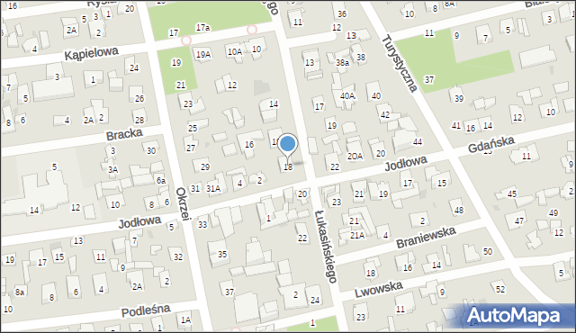 Otwock, Łukasińskiego Waleriana, mjr., 18, mapa Otwock
