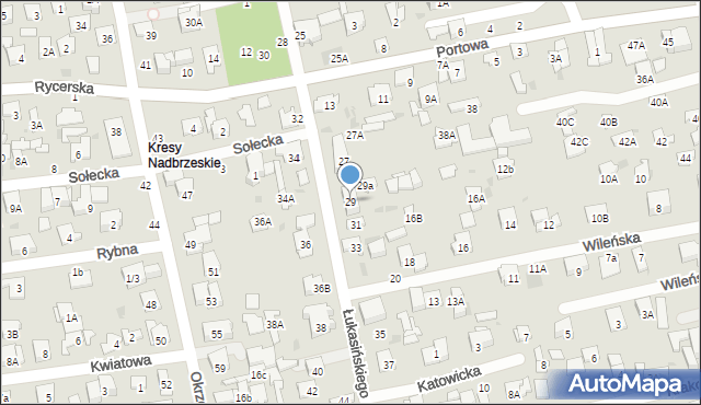 Otwock, Łukasińskiego Waleriana, mjr., 29, mapa Otwock