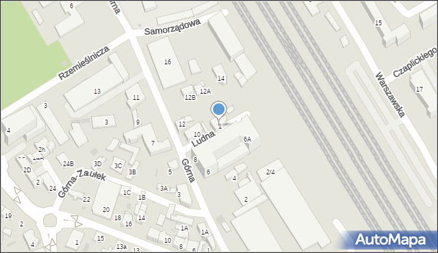 Otwock, Ludna, 1, mapa Otwock