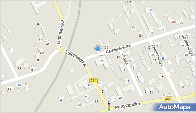 Pabianice, Lutomierska, 29, mapa Pabianic