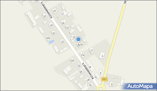 Pacyna, Łukasiewicza, 25, mapa Pacyna
