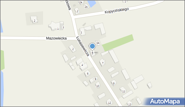 Pacyna, Łukasiewicza, 5, mapa Pacyna