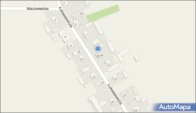 Pacyna, Łukasiewicza, 9, mapa Pacyna