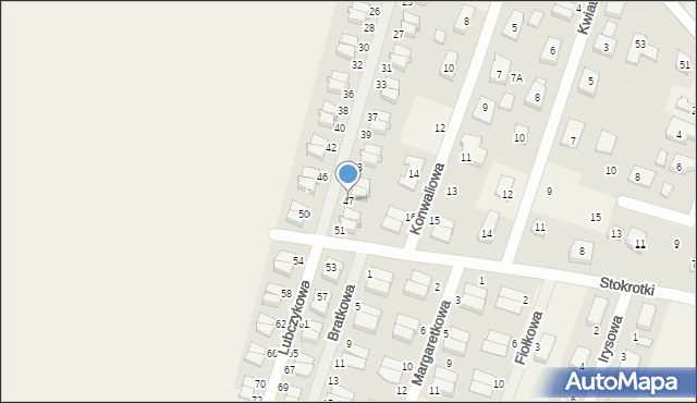 Palędzie, Lubczykowa, 47, mapa Palędzie