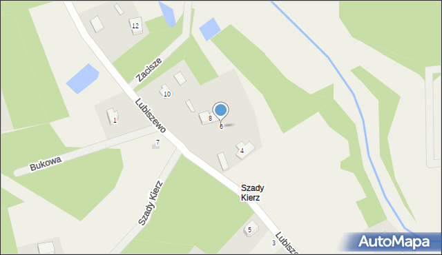 Papiernia, Lubiszewo, 6, mapa Papiernia