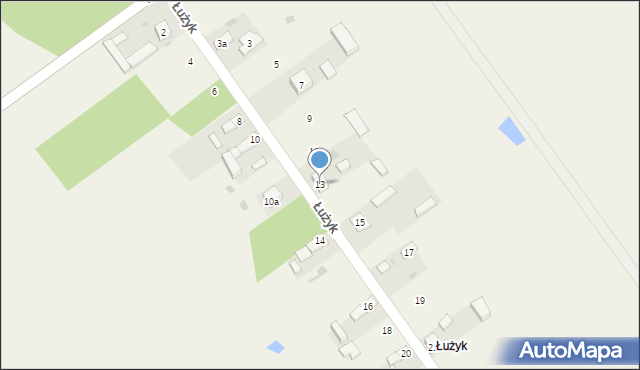 Parzniewice, Łużyk, 13, mapa Parzniewice