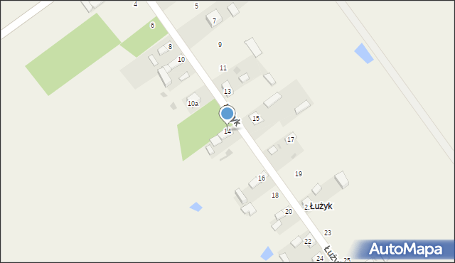 Parzniewice, Łużyk, 14, mapa Parzniewice