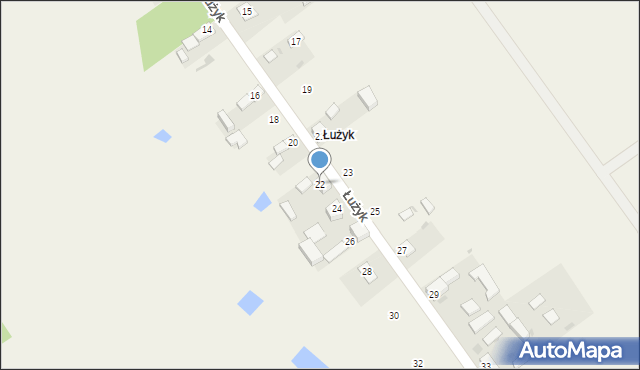 Parzniewice, Łużyk, 22, mapa Parzniewice