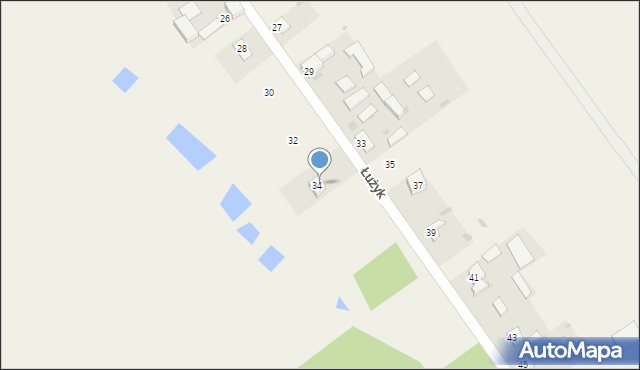 Parzniewice, Łużyk, 34, mapa Parzniewice