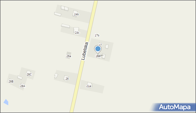 Pawłów, Lubelska, 19A, mapa Pawłów