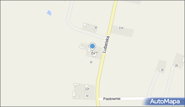 Pawłów, Lubelska, 32a, mapa Pawłów