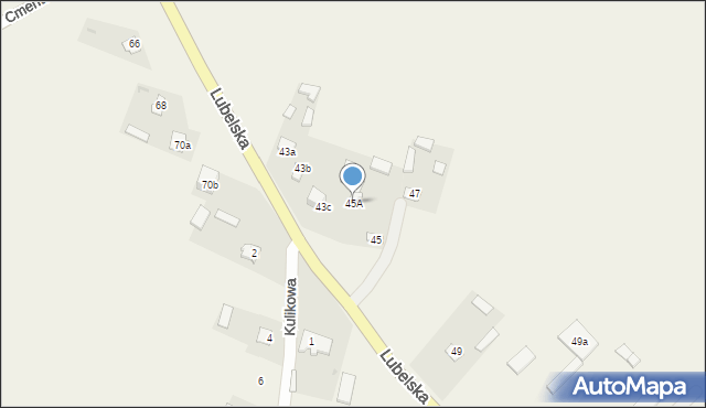 Pawłów, Lubelska, 45A, mapa Pawłów