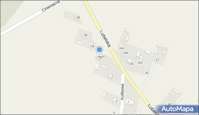 Pawłów, Lubelska, 70b, mapa Pawłów