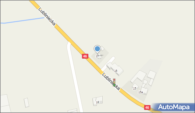 Pawonków, Lubliniecka, 17, mapa Pawonków
