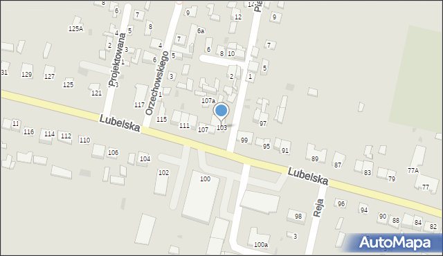 Piaski, Lubelska, 103, mapa Piaski