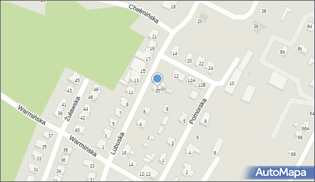 Płock, Lubuska, 10, mapa Płock