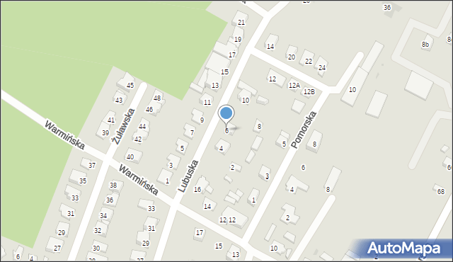 Płock, Lubuska, 6, mapa Płock