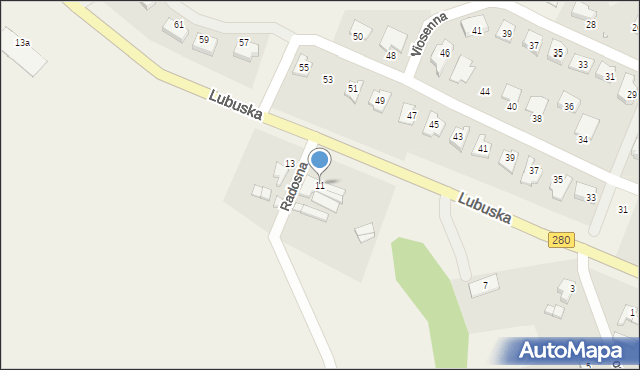 Płoty, Lubuska, 11, mapa Płoty