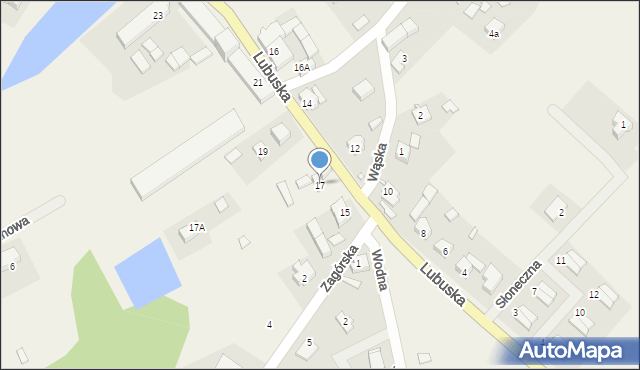 Płoty, Lubuska, 17, mapa Płoty