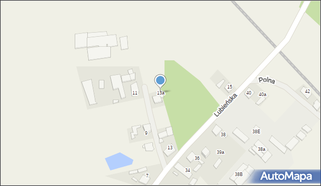 Popielów, Lubieńska, 13a, mapa Popielów