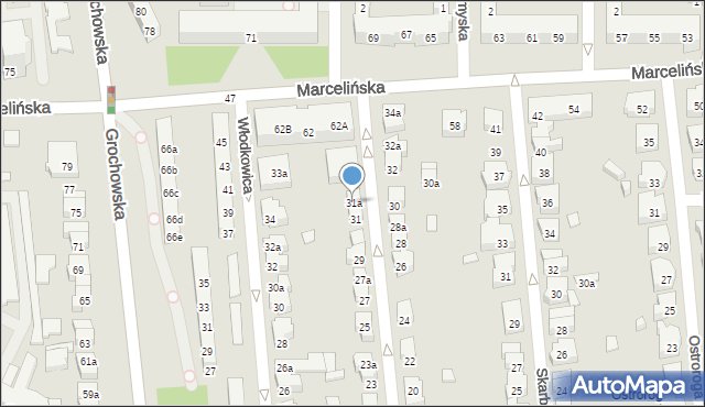 Poznań, Lubeckiego Franciszka, 31a, mapa Poznania