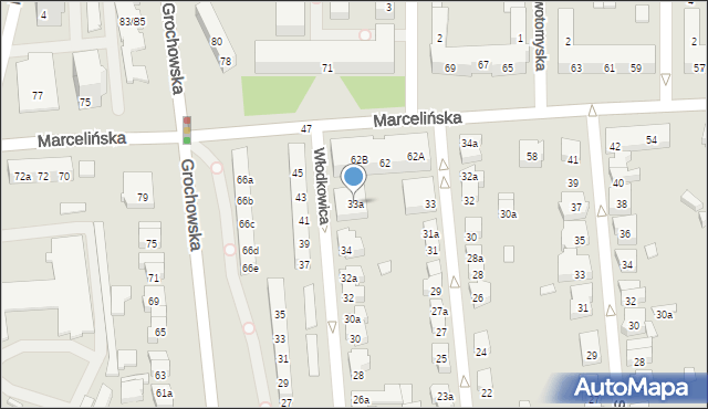 Poznań, Lubeckiego Franciszka, 33a, mapa Poznania