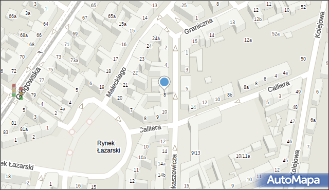 Poznań, Łukaszewicza Józefa, 8, mapa Poznania