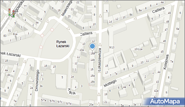 Poznań, Łukaszewicza Józefa, 14a, mapa Poznania