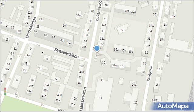 Poznań, Łukaszewicza Józefa, 37, mapa Poznania