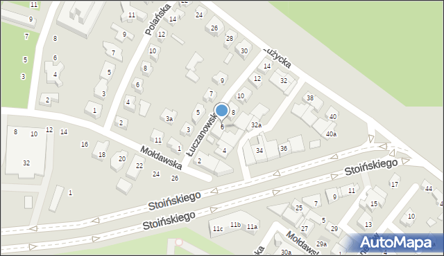 Poznań, Łuczanowska, 6, mapa Poznania
