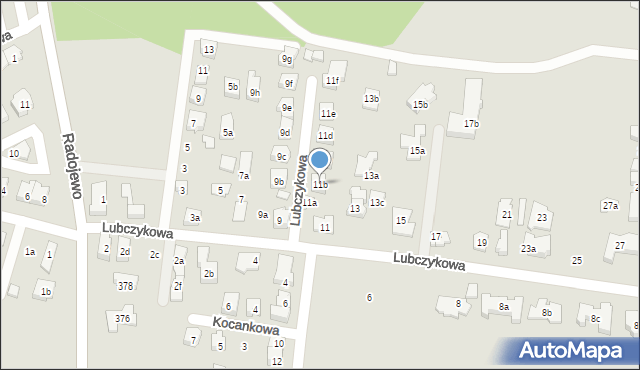 Poznań, Lubczykowa, 11b, mapa Poznania