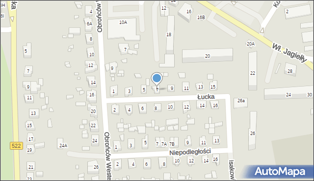 Prabuty, Łucka, 7, mapa Prabuty