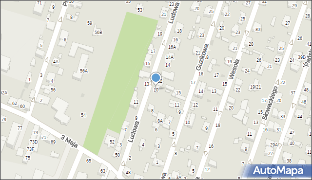 Pruszków, Ludowa, 10, mapa Pruszków
