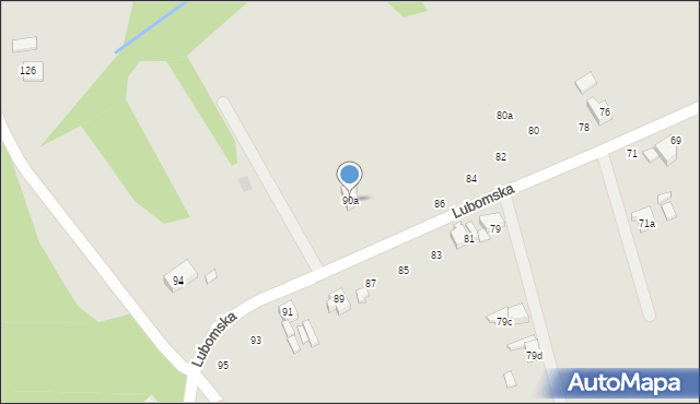 Pszów, Lubomska, 90a, mapa Pszów