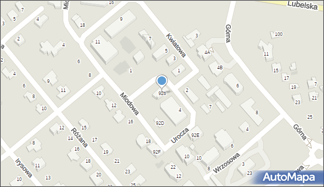 Puławy, Lubelska, 92b, mapa Puław