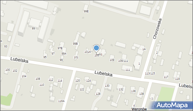 Radom, Lubelska, 105, mapa Radomia