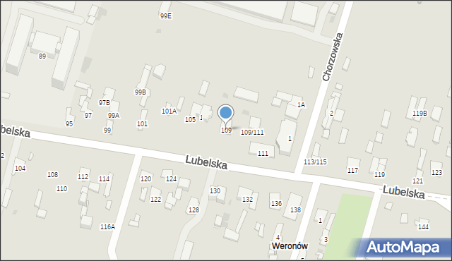 Radom, Lubelska, 109, mapa Radomia