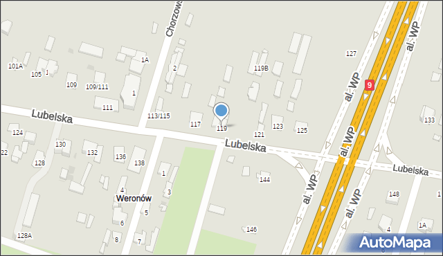 Radom, Lubelska, 119, mapa Radomia
