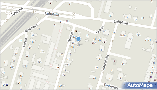 Radom, Lubelska, 12, mapa Radomia