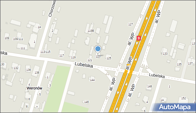 Radom, Lubelska, 123, mapa Radomia