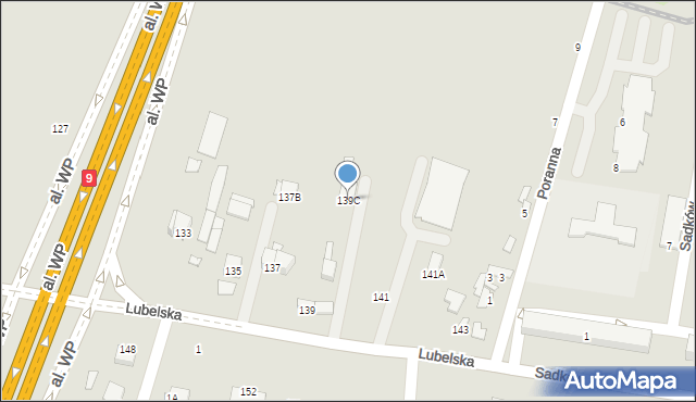 Radom, Lubelska, 139C, mapa Radomia