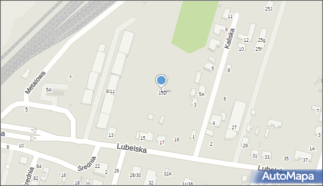 Radom, Lubelska, 15D, mapa Radomia