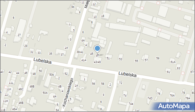 Radom, Lubelska, 47, mapa Radomia