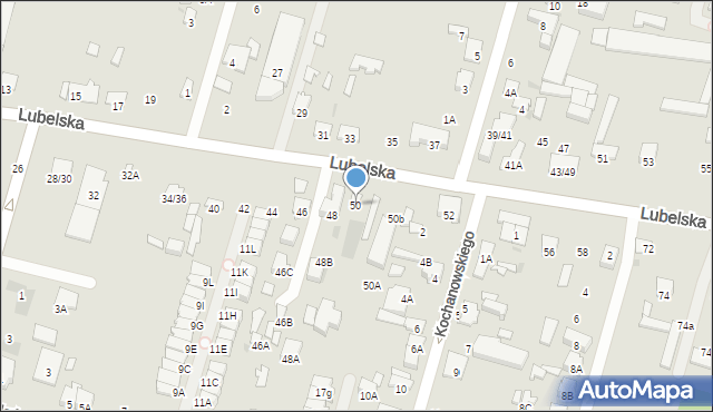 Radom, Lubelska, 50, mapa Radomia