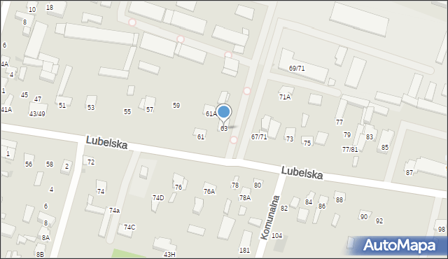 Radom, Lubelska, 63, mapa Radomia