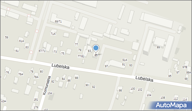 Radom, Lubelska, 85, mapa Radomia