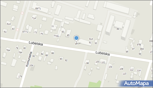 Radom, Lubelska, 87, mapa Radomia