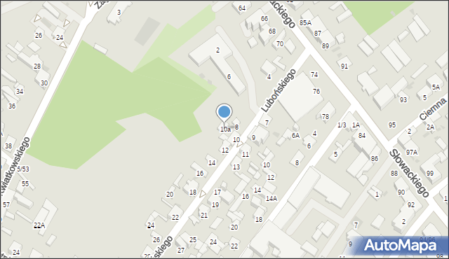 Radom, Lubońskiego Konstantego, 10a, mapa Radomia