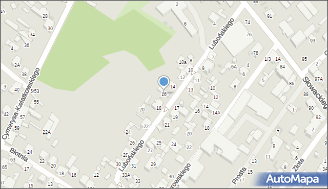 Radom, Lubońskiego Konstantego, 16, mapa Radomia