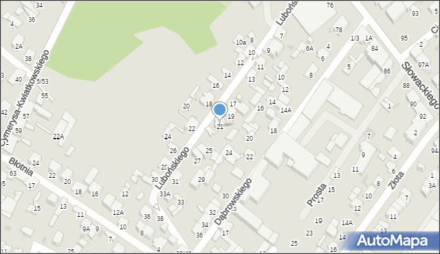 Radom, Lubońskiego Konstantego, 21, mapa Radomia